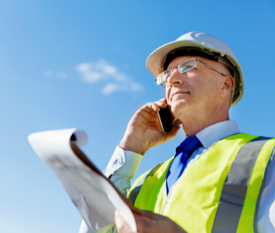Senior compliance engineer on a phone call